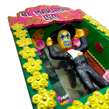 Load image into Gallery viewer, Handmade Deluxe Shadow Box Nicho - El Mariachi Loco - Mariachi Los Muertos Series Shadow Boxes Mariachi Los Muertos
