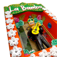 Load image into Gallery viewer, Handmade Deluxe Shadow Box Nicho - La Bamba - Mariachi Los Muertos Series Shadow Boxes Mariachi Los Muertos