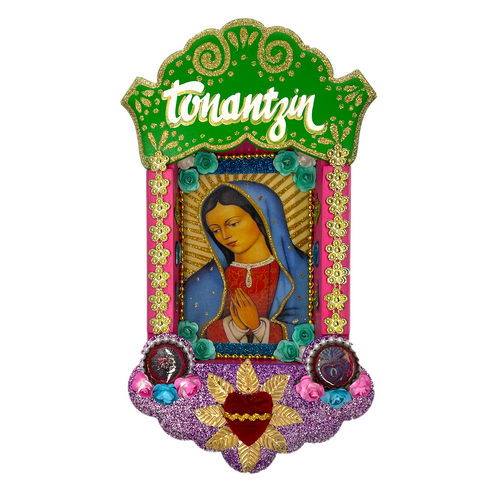 Handmade Deluxe Shadow Box Nicho - Virgen De Guadalupe