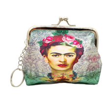 Load image into Gallery viewer, Frida Design Coin Purse with Key Chain Totes & Purses Muertolandia.com Frida Mint