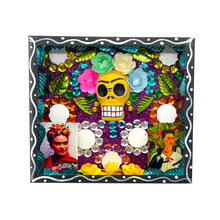 Load image into Gallery viewer, Handmade Framed Frida Tribute Wall Art Piece Art & Decor Mexico Black Wood Frame