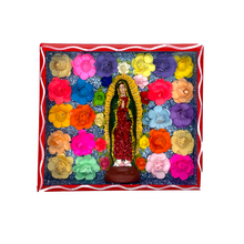 Load image into Gallery viewer, Handmade Framed Virgen de Guadalupe Tribute Wall Art Piece Art & Decor Mexico Red