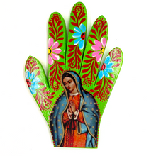 Load image into Gallery viewer, Handmade Mexican Wood Milagro Hands - Virgen de Guadalupe Art & Decor Muertolandia.com Torso 07