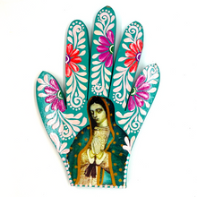 Load image into Gallery viewer, Handmade Mexican Wood Milagro Hands - Virgen de Guadalupe Art & Decor Muertolandia.com Torso 13
