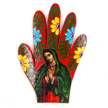 Load image into Gallery viewer, Handmade Mexican Wood Milagro Hands - Virgen de Guadalupe Art & Decor Muertolandia.com Torso 15