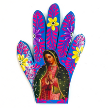 Load image into Gallery viewer, Handmade Mexican Wood Milagro Hands - Virgen de Guadalupe Art & Decor Muertolandia.com Torso 18