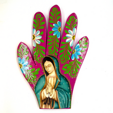 Load image into Gallery viewer, Handmade Mexican Wood Milagro Hands - Virgen de Guadalupe Art & Decor Muertolandia.com Torso 20