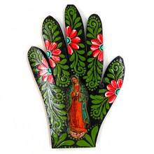Load image into Gallery viewer, Handmade Mexican Wood Milagro Hands - Virgen de Guadalupe Art & Decor Muertolandia.com Body 107
