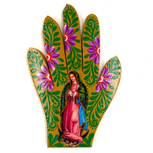Load image into Gallery viewer, Handmade Mexican Wood Milagro Hands - Virgen de Guadalupe Art & Decor Muertolandia.com Body 114