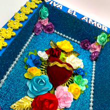 Load image into Gallery viewer, Handmade Deluxe Shadow Box Nicho - Viva el Amor Shadow Boxes Mexico