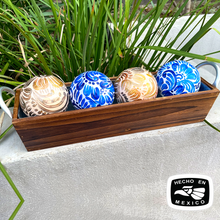 Load image into Gallery viewer, Handmade Mexican Christmas Navidad Ornaments - Talavera Collection (2 Pack) Holiday Decor Muertolandia.com