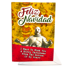 Load image into Gallery viewer, Musical Greeting Card - Feliz Navidad - Luchador Greeting Cards Muertolandia.com 1 Card