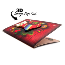 Load image into Gallery viewer, Musical Greeting Card - Feliz Navidad - Serape Stocking Greeting Cards Muertolandia.com