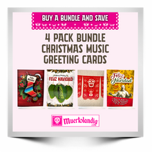 Load image into Gallery viewer, Musical Greeting Cards - 4 Card Mexican Christmas Bundle Greeting Cards Muertolandia.com