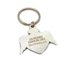 Load image into Gallery viewer, Metal Flying Milagro Heart Keychain Llavero Keychains Muertolandia.com