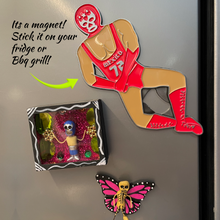 Load image into Gallery viewer, Lucha Por Happy Hour - Luchador Mexican Wrestler Bottle Cap Opener Bottle Openers Muertolandia.com