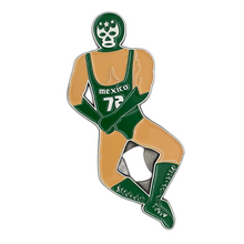 Load image into Gallery viewer, Lucha Por Happy Hour - Luchador Mexican Wrestler Bottle Cap Opener Bottle Openers Muertolandia.com Green Luchador