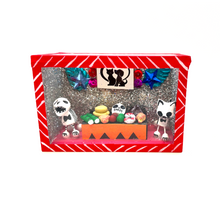 Load image into Gallery viewer, Handmade Window Shadow Box Nicho - Lovely Pets (Dog and Cat) Shadow Boxes Mexico CC Dog & Cat Red Wood Box Heart