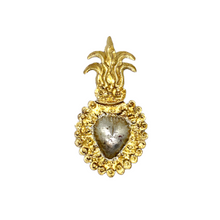 Load image into Gallery viewer, Handmade Tin Mexican Milagro Hearts - Chicas - Oro y Plata Tin Milagro Hearts Mexico Flair - Corazon de Plata