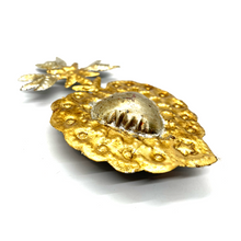 Load image into Gallery viewer, Handmade Tin Mexican Milagro Hearts - Chicas - Oro y Plata Tin Milagro Hearts Mexico