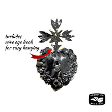 Load image into Gallery viewer, Handmade Tin Mexican Milagro Hearts - Chicas - Oro y Plata Tin Milagro Hearts Mexico