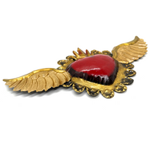 Load image into Gallery viewer, Handmade Tin Mexican Flying Milagro Hearts - Cielo Fino Tin Milagro Hearts Mexico MH
