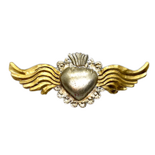 Load image into Gallery viewer, Handmade Tin Mexican Flying Milagro Hearts - Cielo Fino Tin Milagro Hearts Mexico MH Plata Heart