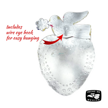 Load image into Gallery viewer, Handmade Tin Mexican Milagro Hearts - Daisy Bird Tin Milagro Hearts Mexico MH