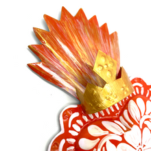 Load image into Gallery viewer, Handmade Tin Mexican Milagro Hearts - Folklorico Series Tin Milagro Hearts Mexico MH