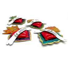Load image into Gallery viewer, Handmade Frida 3D Tin Hearts - Chiquita Magnet Shadow Boxes Mexico MH