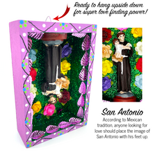 Load image into Gallery viewer, Handmade Shadow Box Nicho - San Antonio "Busca Amor" Shadow Boxes Mexico CC