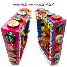 Load image into Gallery viewer, Handmade Deluxe Shadow Box Nicho - Luchador - Corcholatas - Bottle Caps Shadow Boxes Mexico