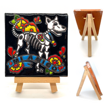 Load image into Gallery viewer, Mexican Handmade Clay Tile and Stand - My Dog, Mi Amigo Tile Mexico