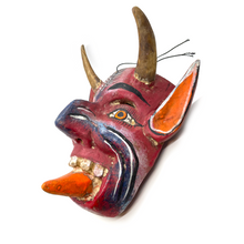Load image into Gallery viewer, Handmade and Painted - Mexican Ceremonial Folk Mask - Cuernos Art & Decor Mexico F