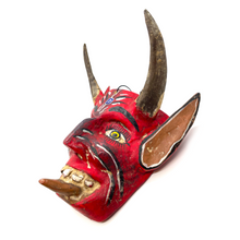 Load image into Gallery viewer, Handmade and Painted - Mexican Ceremonial Folk Mask - Cuernos Art & Decor Mexico F Quechultenango 1008