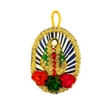 Load image into Gallery viewer, Handmade Mexican Virgencita Keepsake Holiday Decor Mexico LA Dark Blue