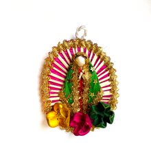 Load image into Gallery viewer, Handmade Mexican Virgencita Keepsake Holiday Decor Mexico LA Pink