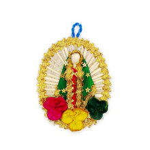 Load image into Gallery viewer, Handmade Mexican Virgencita Keepsake Holiday Decor Mexico LA White