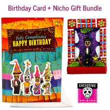 Load image into Gallery viewer, Amigo Musical Birthday Card + Gift Bundle Greeting Cards Muertolandia.com Card + Red Box