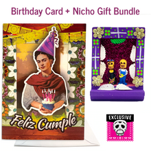 Load image into Gallery viewer, Frida Musical Birthday Card + Gift Bundle Greeting Cards Muertolandia.com Card + Lavender Box