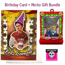Load image into Gallery viewer, Frida Musical Birthday Card + Gift Bundle Greeting Cards Muertolandia.com Card + Red Box