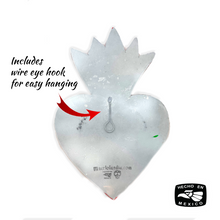 Load image into Gallery viewer, Handmade Tin Mexican Milagro Heart - Super Mario Flor Tin Milagro Hearts Mexico MH
