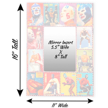 Load image into Gallery viewer, Handmade Mexican Mirror - Luchadores, Mexican Wrestlers, Lucha Libre Art & Decor Mexico