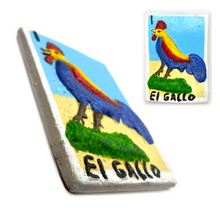 Load image into Gallery viewer, Mexican Handmade JUMBO Clay 3D Lotería Tile Tile Mexico No. 1 - El Gallo