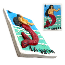 Load image into Gallery viewer, Mexican Handmade JUMBO Clay 3D Lotería Tile Tile Mexico No. 6 - La Sirena