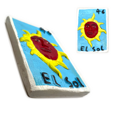 Load image into Gallery viewer, Mexican Handmade JUMBO Clay 3D Lotería Tile Tile Mexico No. 46 - El Sol
