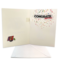 Load image into Gallery viewer, Musical Greeting Card - Congrats! Graduation - Si Se Pudo - "Graduation March...a lo norteño" Greeting Cards Muertolandia.com