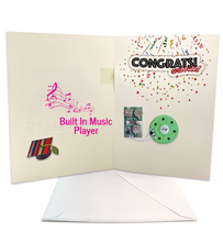 Load image into Gallery viewer, Musical Greeting Card - Congrats! Graduation - Si Se Pudo - "Graduation March...a lo norteño" Greeting Cards Muertolandia.com