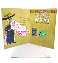 Load image into Gallery viewer, Musical Greeting Card - Happy Father's Day - Feliz Día de Los Padres - "El Rey" Greeting Cards Muertolandia.com