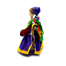 Load image into Gallery viewer, Handmade Mexican Corn Husk Tamal Folklorico Dancer Doll Art & Decor Mexico LA